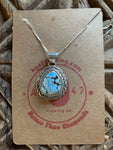 Golden Hills Turquoise Pendant on Sterling Silver Chain