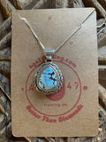 Golden Hills Turquoise Pendant on Sterling Silver Chain