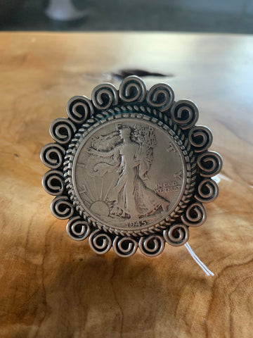 1945 Sterling Silver Dollar Ring