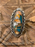 Oyster Mohave Turquoise Stone Sterling Silver Ring