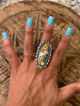 Oyster Mohave Turquoise Stone Sterling Silver Ring