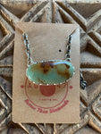 Turquoise Pendant on Sterling Silver Necklace