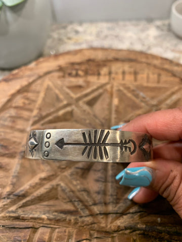 Navajo Sterling Silver Bangle Bracelet