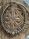 Decorative Navajo Pearl Sterling Silver Necklace