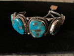 Vintage 5 Turquoise Stone Bracelet