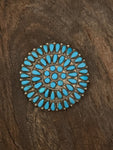 Vintage Sterling Silver Turquoise Broach