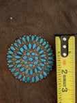 Vintage Sterling Silver Turquoise Broach