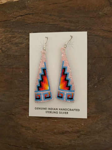 Colorful Native American Beaded Earrings