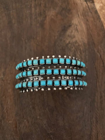 Turquoise Junky Sterling Silver Bracelet