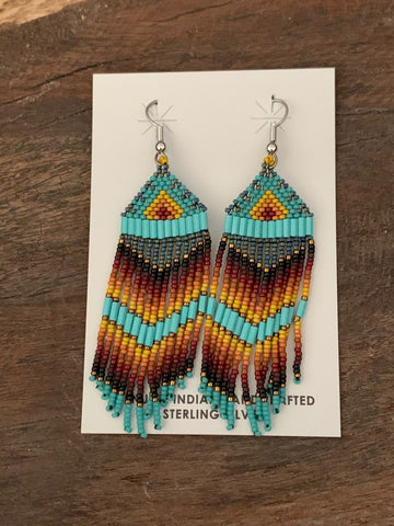 Rain Cloud Beaded Earrings