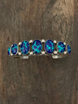 Azurite Malachite Sterling Silver Bracelet