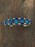 Azurite Malachite Sterling Silver Bracelet