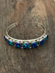 Azurite Malachite Sterling Silver Bracelet