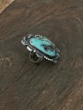 Tear Drop Turquoise Sterling Silver Ring