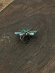 Turquoise Sunflower Sterling Silver Ring