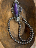 Purple Charoite Pendant (Necklace Not Included)