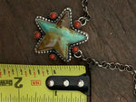 Starlight Turquoise and Spiny Oyster Shell Chain Necklace