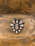 Pink Opal Butterfly Sterling Silver Ring