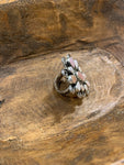 Pink Opal Butterfly Sterling Silver Ring