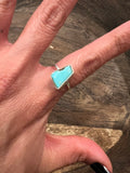 Almost Rectangular Turquoise on Sterling Silver