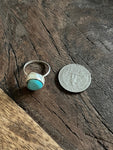 Almost Circular Turquoise on Sterling Silver