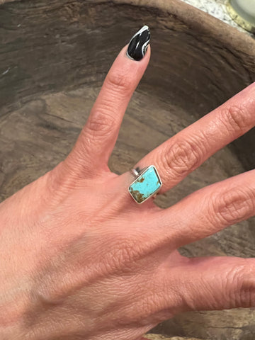 Almost Rectangular Turquoise on Sterling Silver