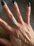 Almost Triangular Turquoise on Sterling Silver