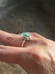 Almost Triangular Turquoise on Sterling Silver