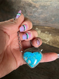 I Heart You Turquoise Pendant on a Sterling Silver Chain