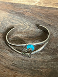 Vintage You have My Heart Crushed Turquoise Inlay Bracelet