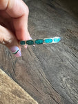 Vintage Crushed Turquoise Inlay Stacker Bracelet