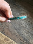 Vintage Crushed Turquoise Inlay Stacker Bracelet