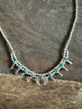 Mini Turquoise Squash Blossom Necklace