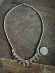 Mini Turquoise Squash Blossom Necklace