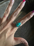 Egg Shaped Turquoise Ring