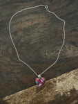 Pink Turquoise Heart Pendant Necklace