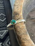 Single Turquoise Sterling Silver Stacker Bracelet