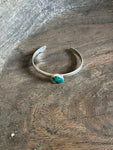 Single Turquoise Sterling Silver Stacker Bracelet