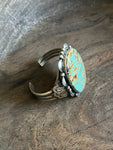 Huge Number 8 Turquoise Webbed Bracelet