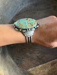 Huge Number 8 Turquoise Webbed Bracelet