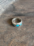 Vintage Turquoise Stone with Inlay Ring