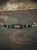 Beaded Multi-Colored Black  Bracelet