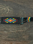 Beaded Multi-Colored Black  Bracelet