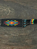 Beaded Multi-Colored Black  Bracelet