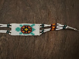 Beaded Multi-Colored Turtle Design Bracelet