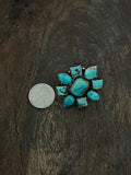 Kingman Turquoise Cluster Sterling Silver Ring