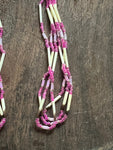 Colorful Pretty in Pink Choctaw Beaded Earrings