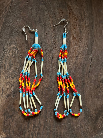 Colorful Choctaw Beaded Earrings