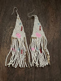 Mother of Pearls On My Ears Beaded Hawaiian Earrings