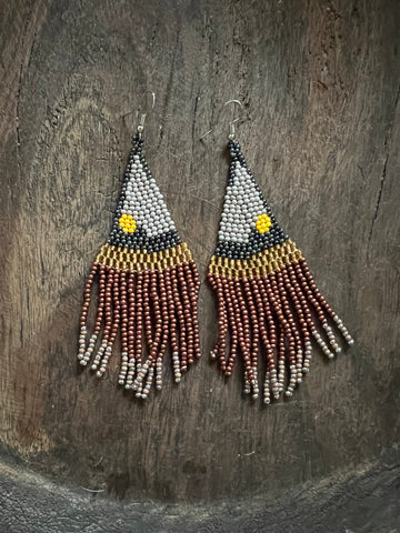 Desert Sunset Beaded Hawaiian Earrings